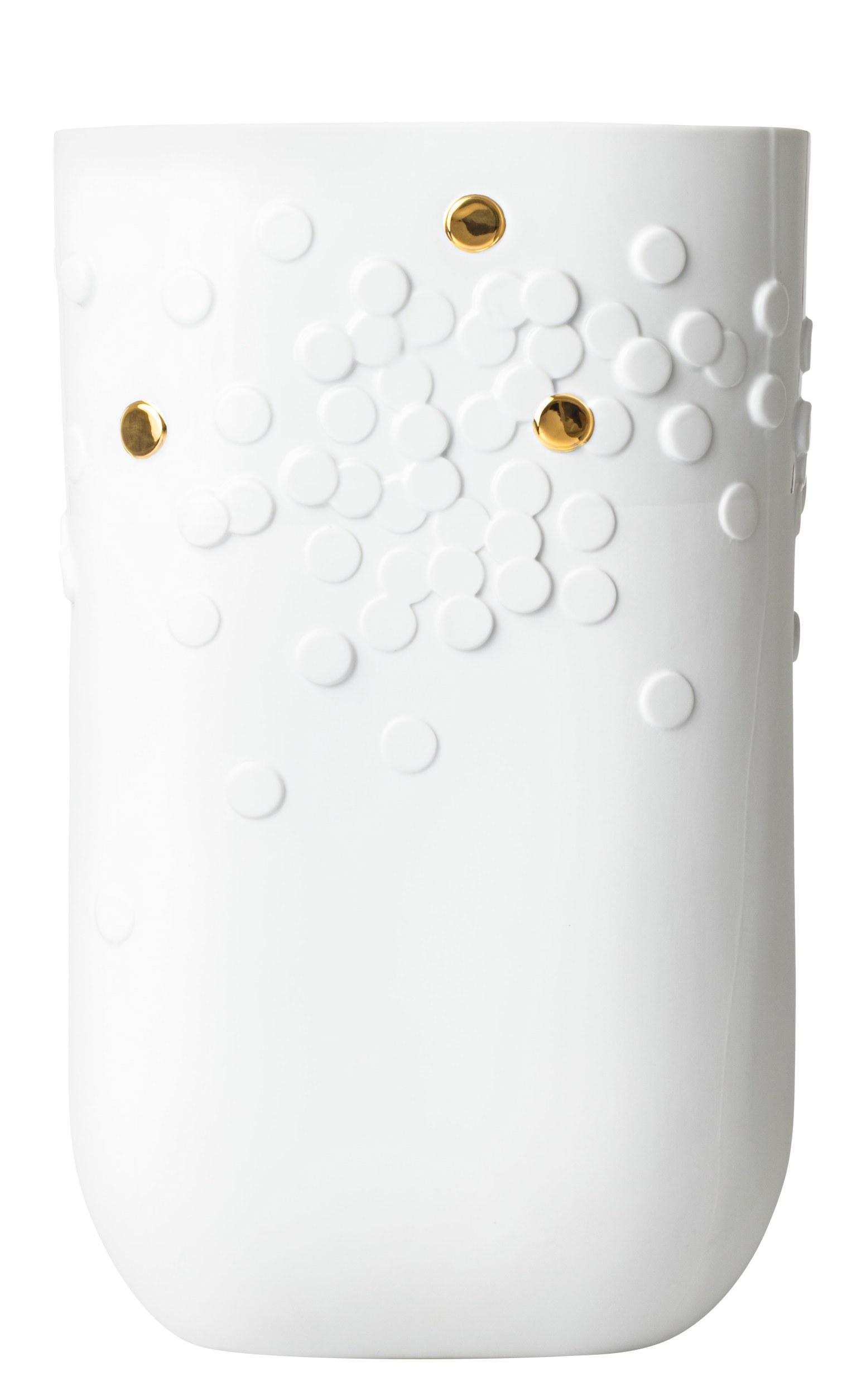 Goldener Punkt Vase Bodenvase Räder 