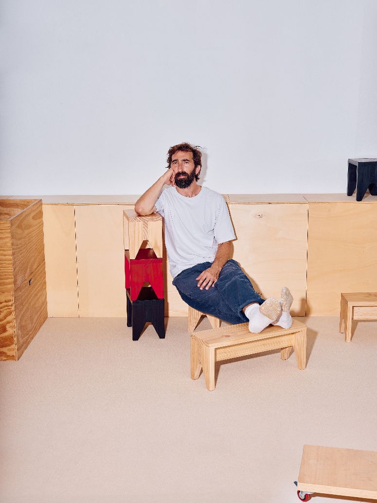 Manolito Stool Short Small Hocker Hay