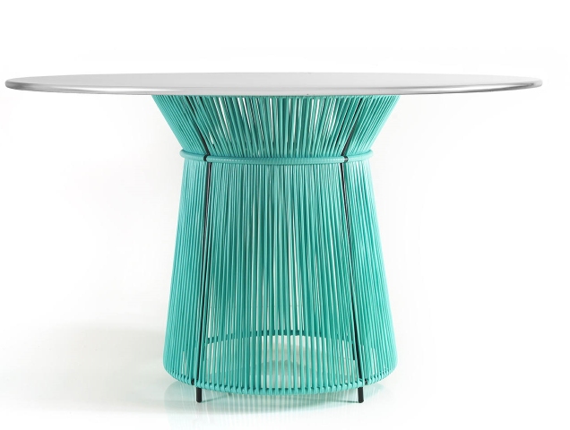 Caribe Dining Table Esstisch Outdoor ames Türkis - Grau-weiss