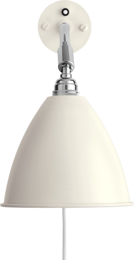 Bestlite BL7 Wandleuchte in Weiß und Chrom von Gubi. Moderne Innenbeleuchtung für Wohnraum und Büro.