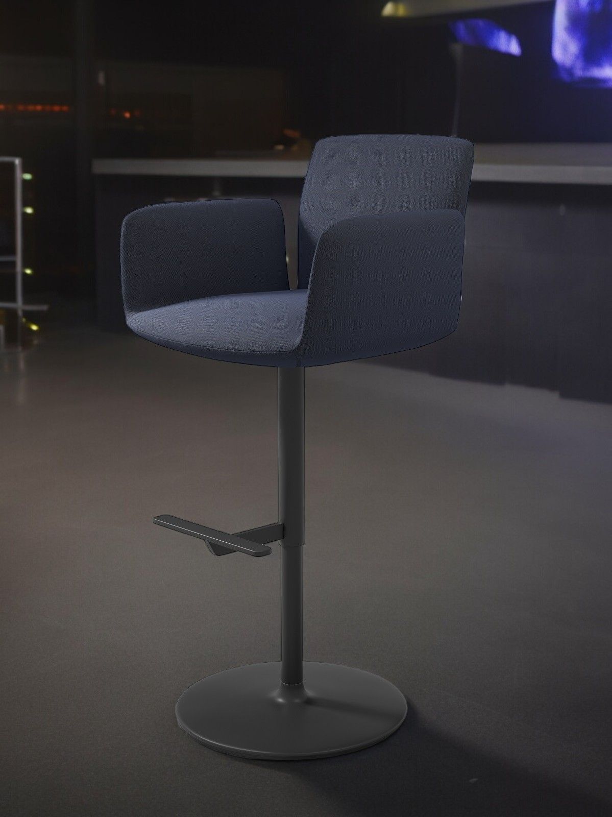 Jalis Barhocker / Barstuhl drehbar mit Tellerfuß Höhe 113 cm Cor