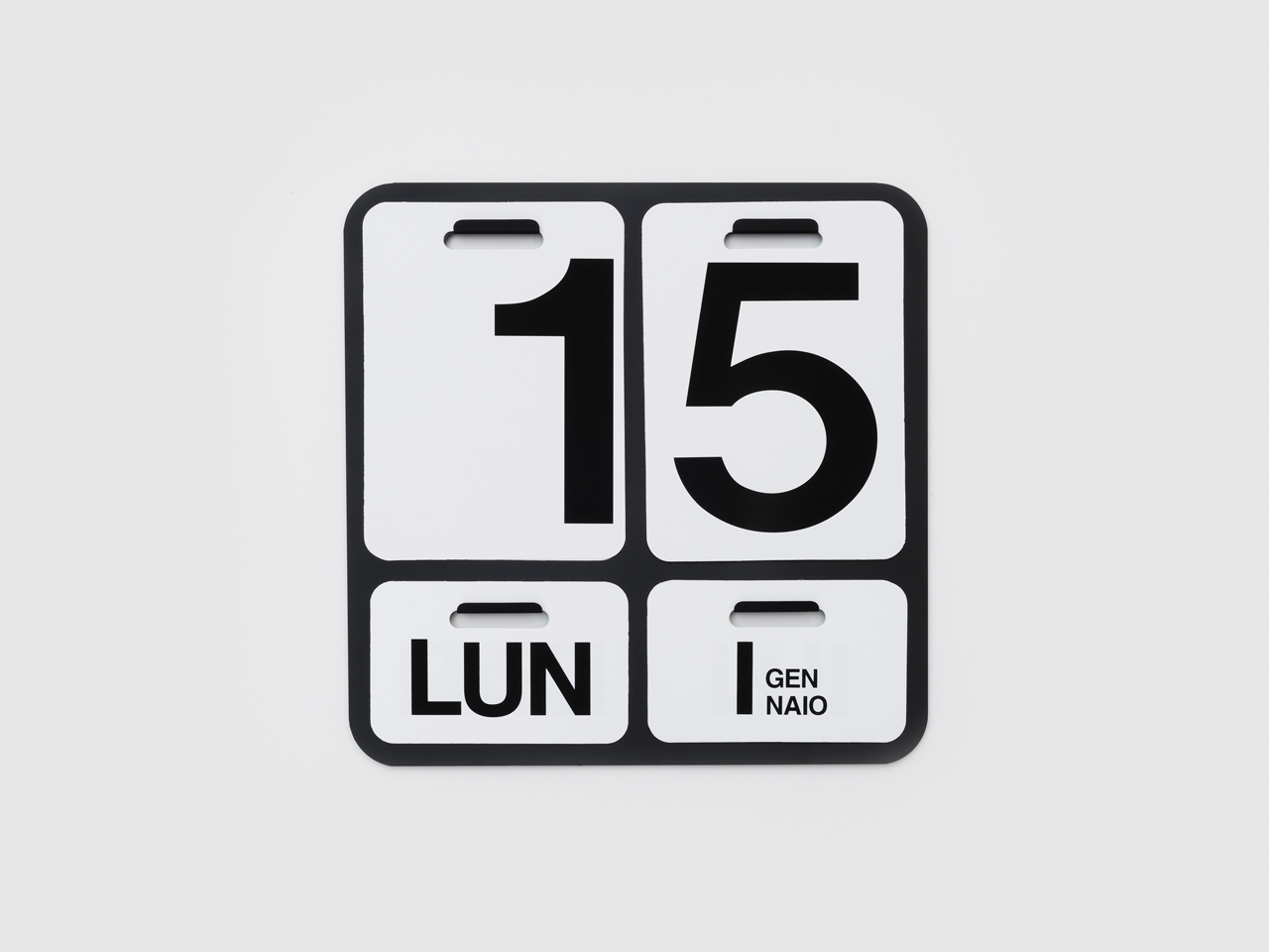 Formosa Kalender Danese Milano schwarz Englisch EINZELSTÜCK