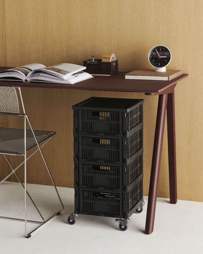 Table Clock Dual-function Tischuhr / Wanduhr Hay Grau