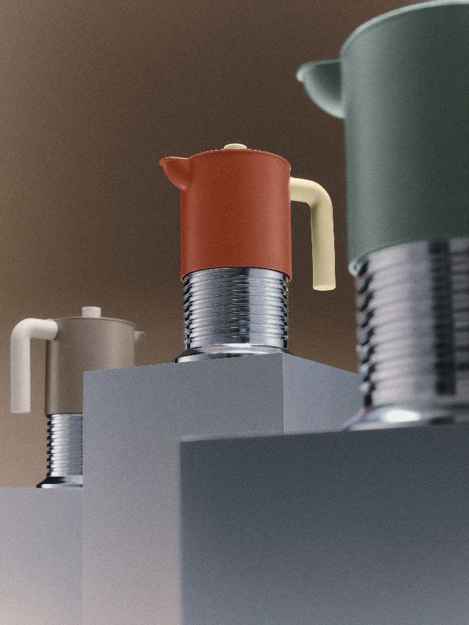 PM01/3 Vite Espressokocher für 3 Tassen Alessi