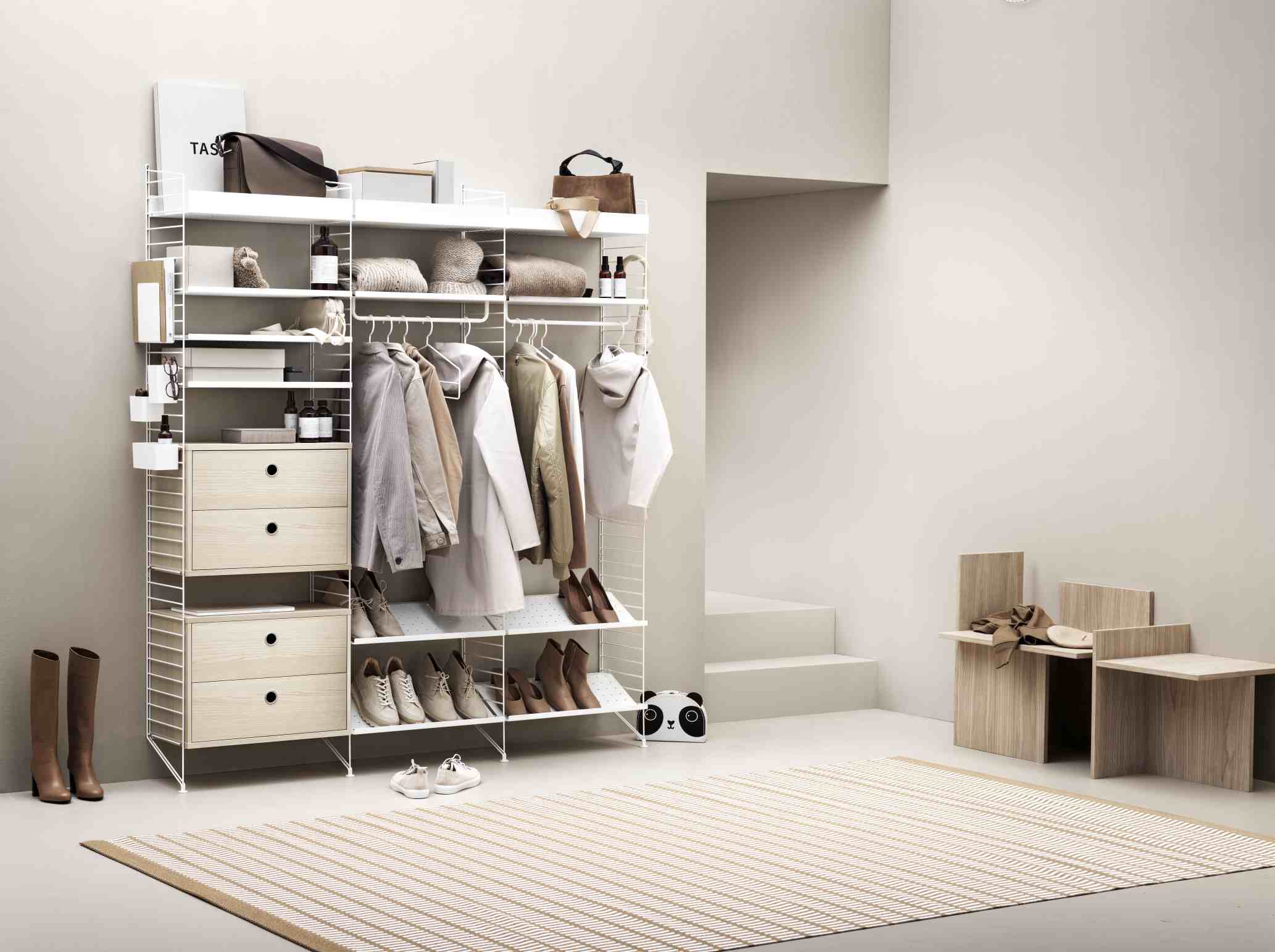 String Schlafzimmer Boden Regalsystem D String Furniture