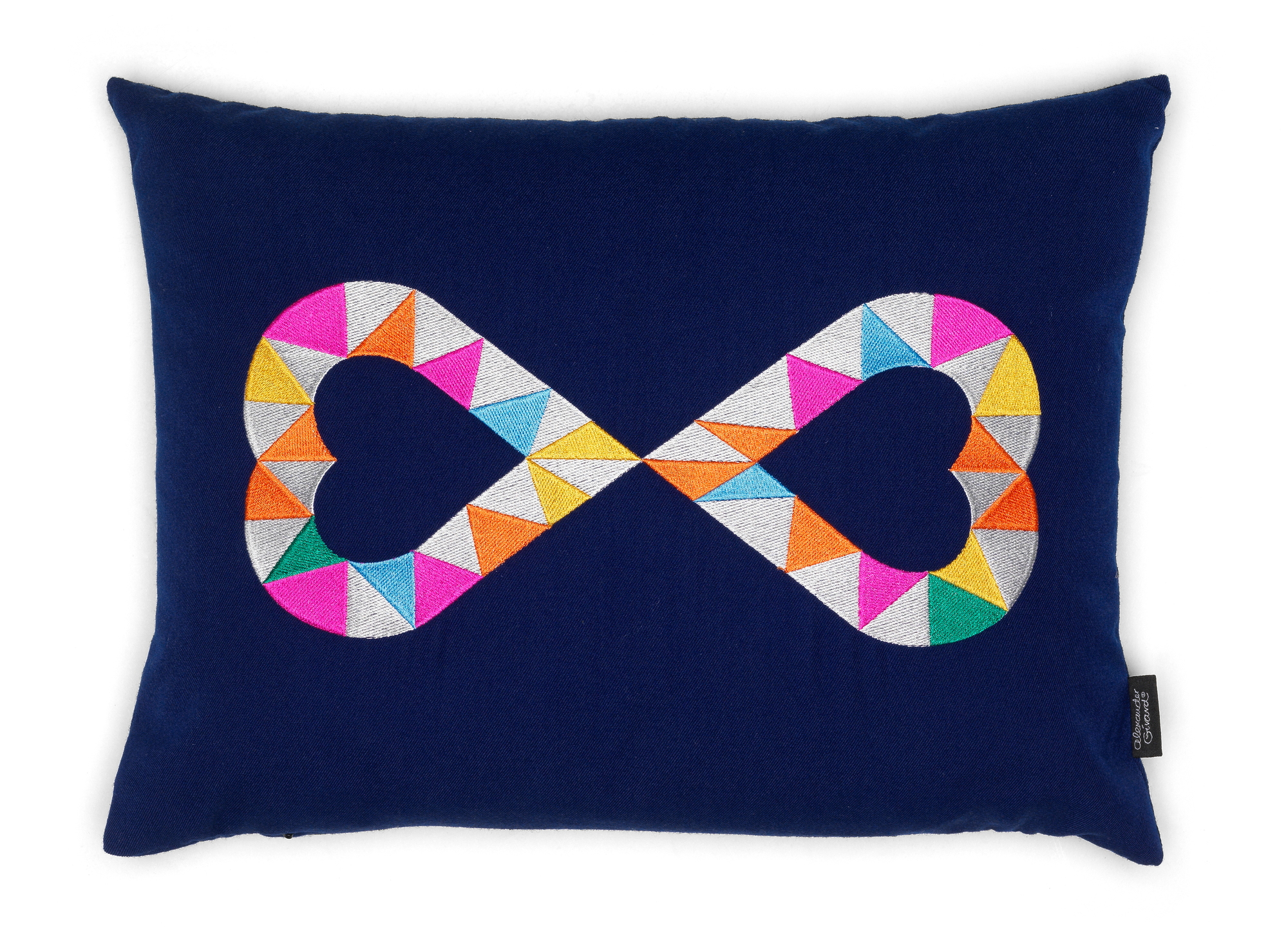 Embroidered Pillow Double Heart 2 Kissen Vitra