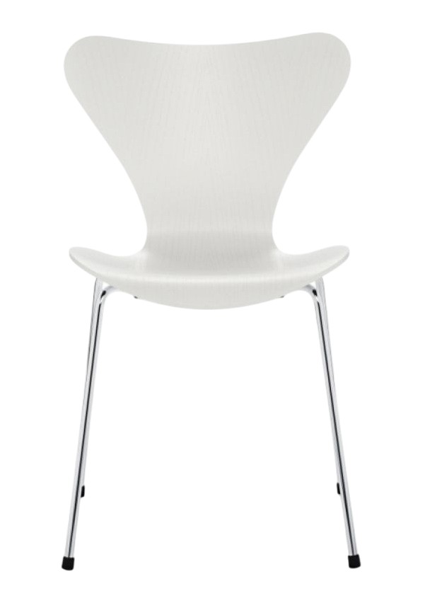 Siebener / Serie Stuhl 3107 Esche WEISS Fritz Hansen EINZELSTÜCK