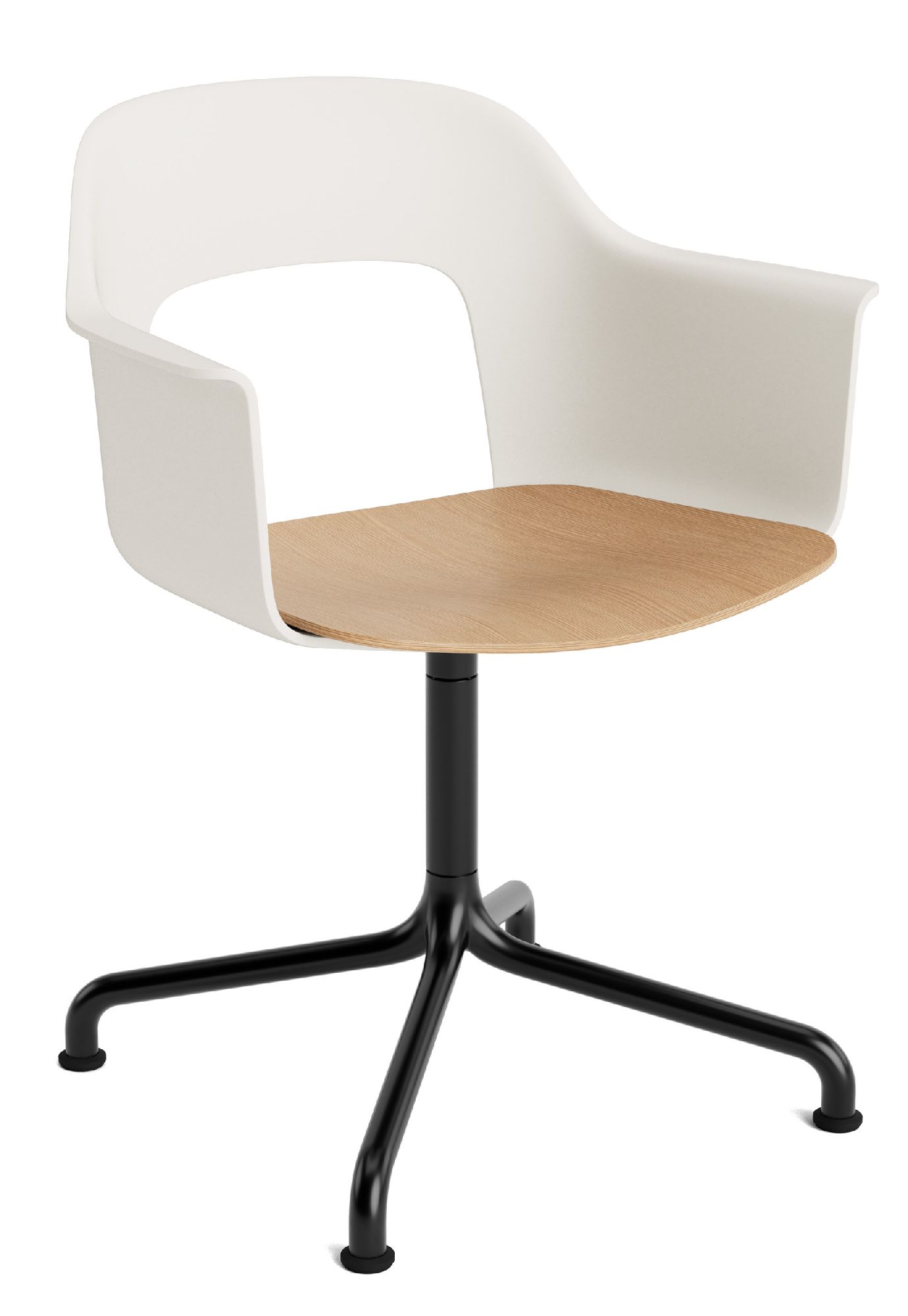 Layout Armchair 252 Armlehnstuhl 4-Sternfuß Drehfuß mit gebogenem Fußkreuz Hay