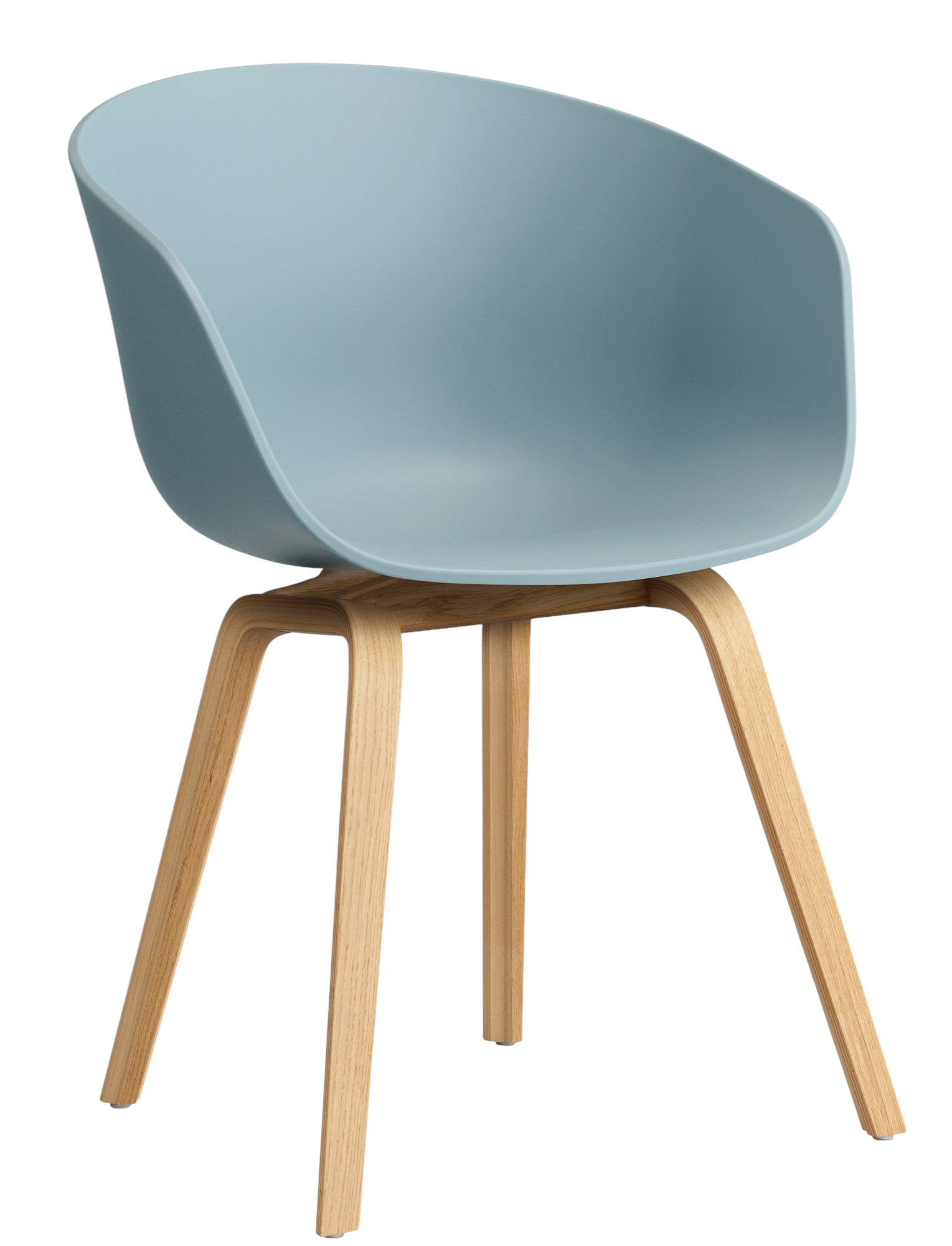 About A Chair AAC22 / AAC 22 Stuhl Vorzugskombinationen Hay Eiche wasserbasierter lack / Dusty blue 2.0 About A Chair AAC22 Stuhl in Dusty Blue mit Eiche Gestell, moderne Sitzmöbel.