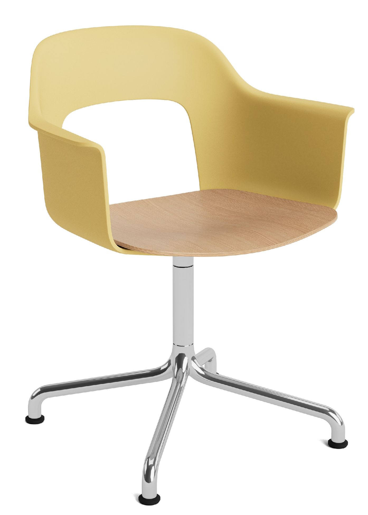 Layout Armchair 252 Armlehnstuhl 4-Sternfuß Drehfuß mit gebogenem Fußkreuz Hay