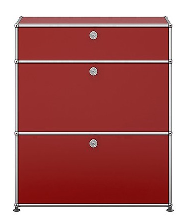 USM Haller Highboard mit 2 Klappen – QUICK SHIP - rubinrot