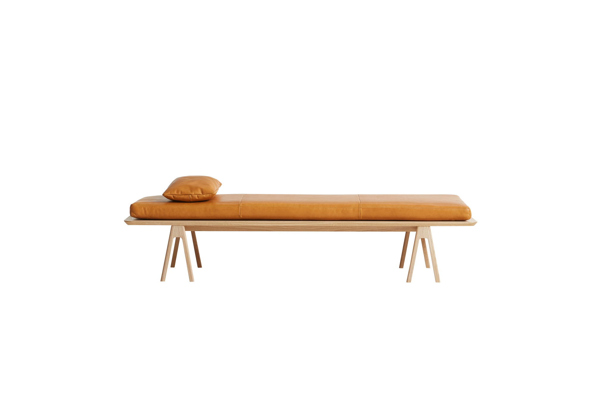 Level Daybed Pillow Sofakissen Cognac Leder Woud