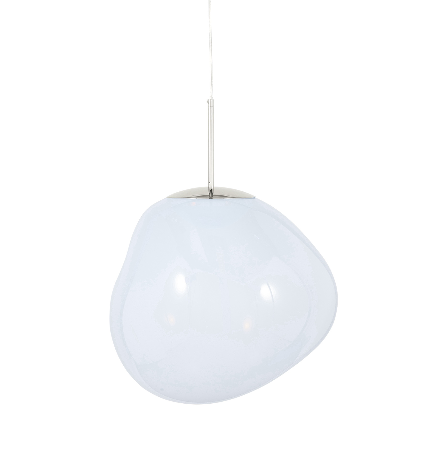 Melt LED Pendelleuchte Opal - Silber Tom Dixon