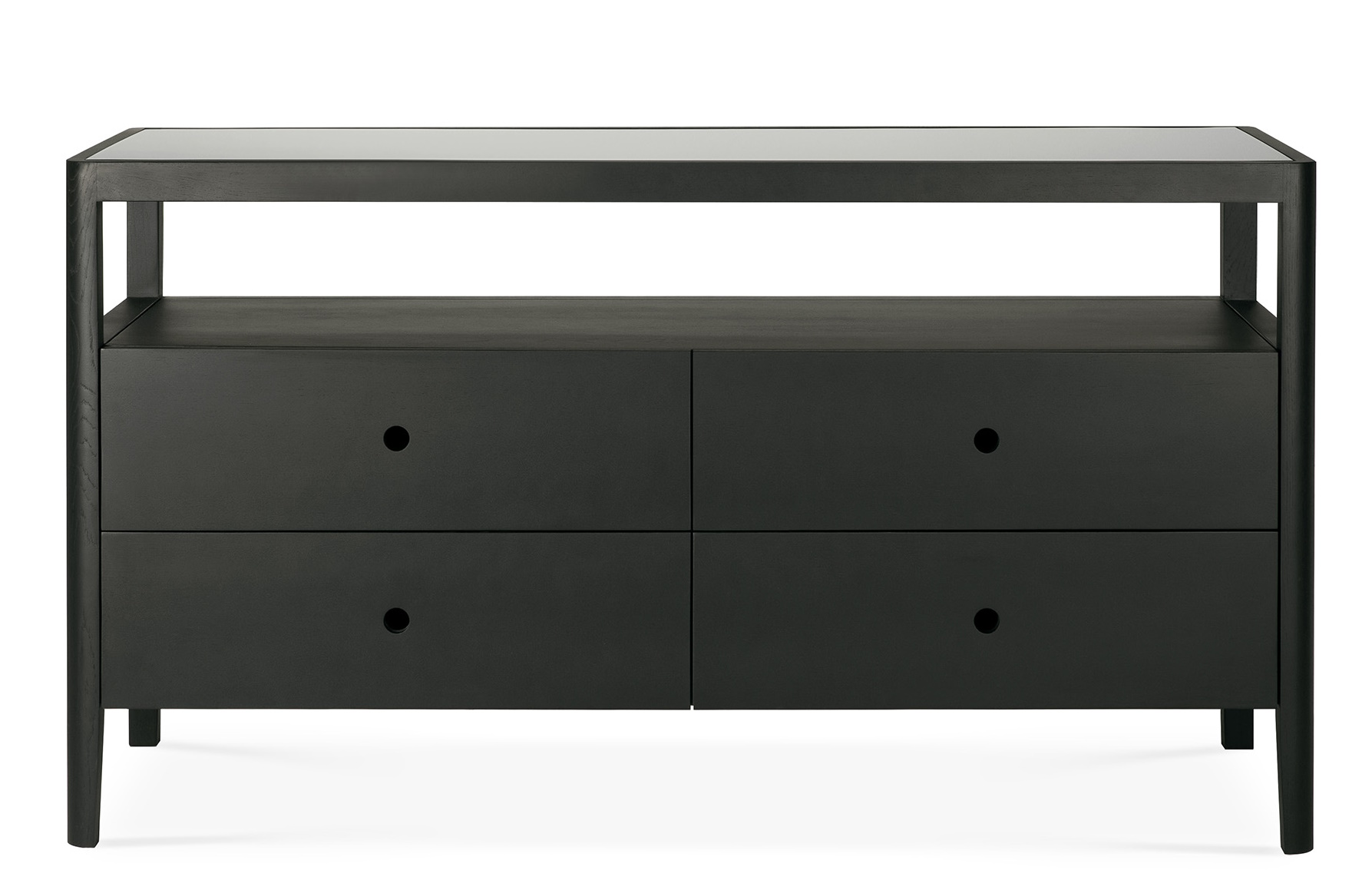 Spindle Kommode mit Schubladen Eiche schwarz lackiert Ethnicraft