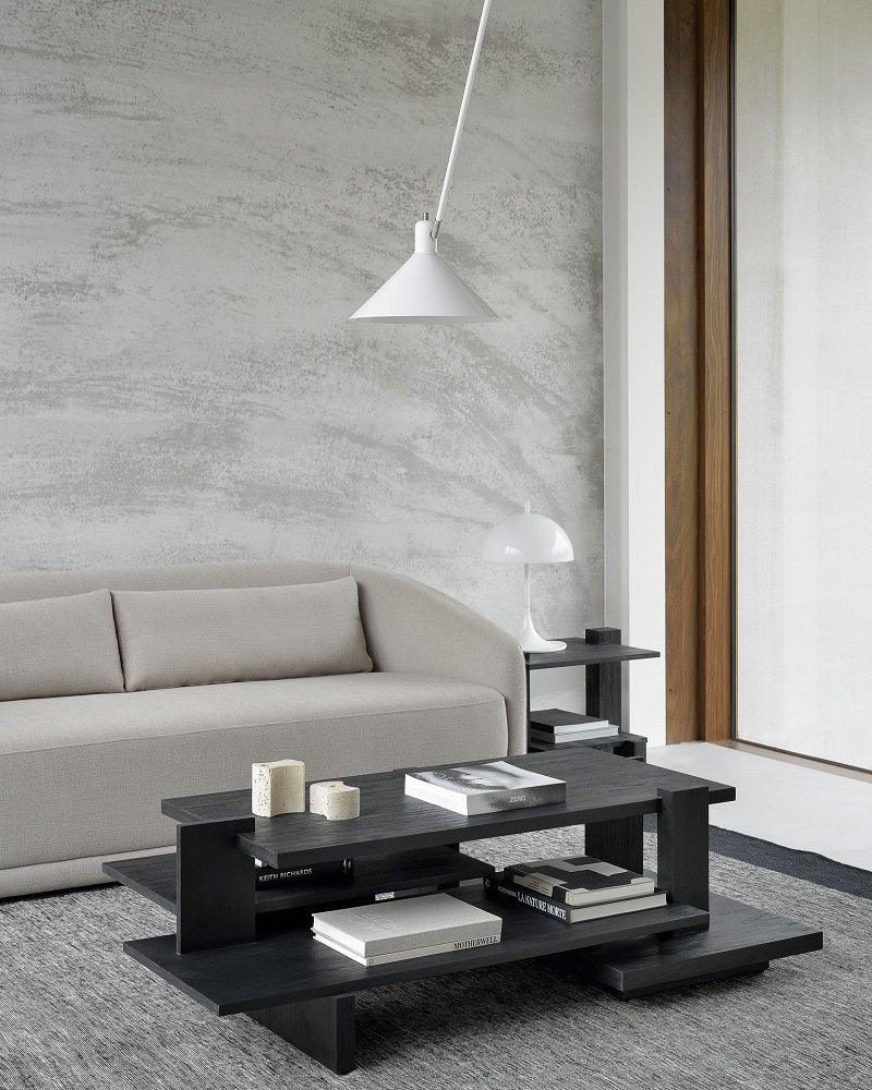 Teak Abstract Coffee table Couchtisch Schwarz Ethnicraft