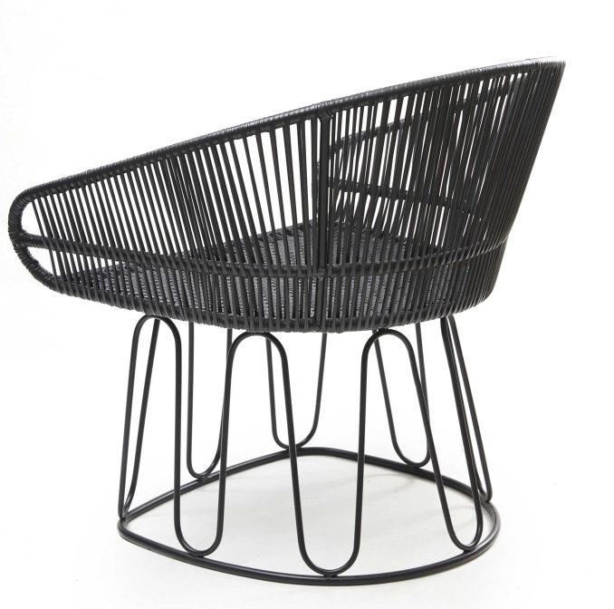 Schwarzer Circo Lounge Chair von ames, Outdoor Sessel mit filigranem, modernem Design.