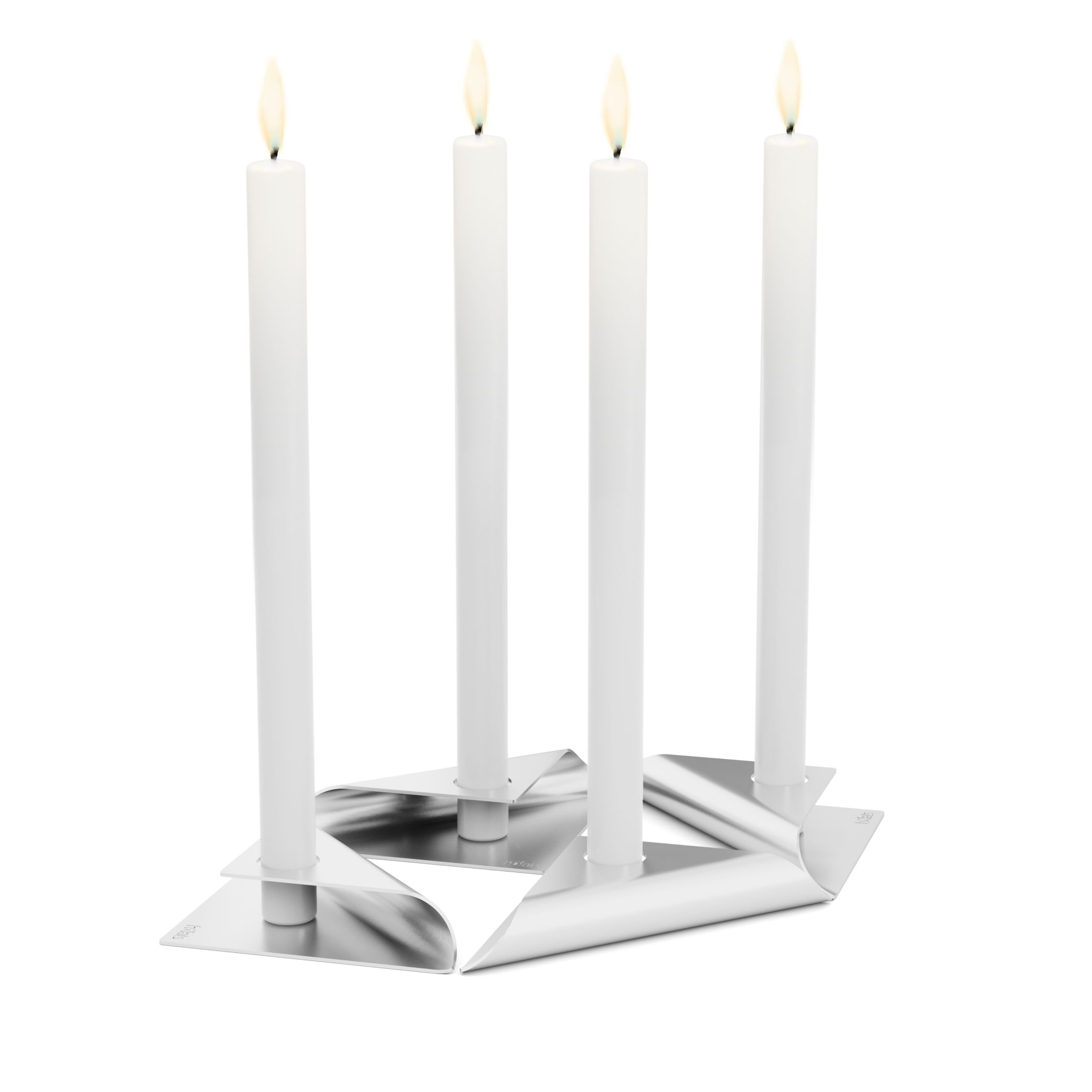 Square Candle Kerzenständer 4er Set silber Höfats EINZELSTÜCK