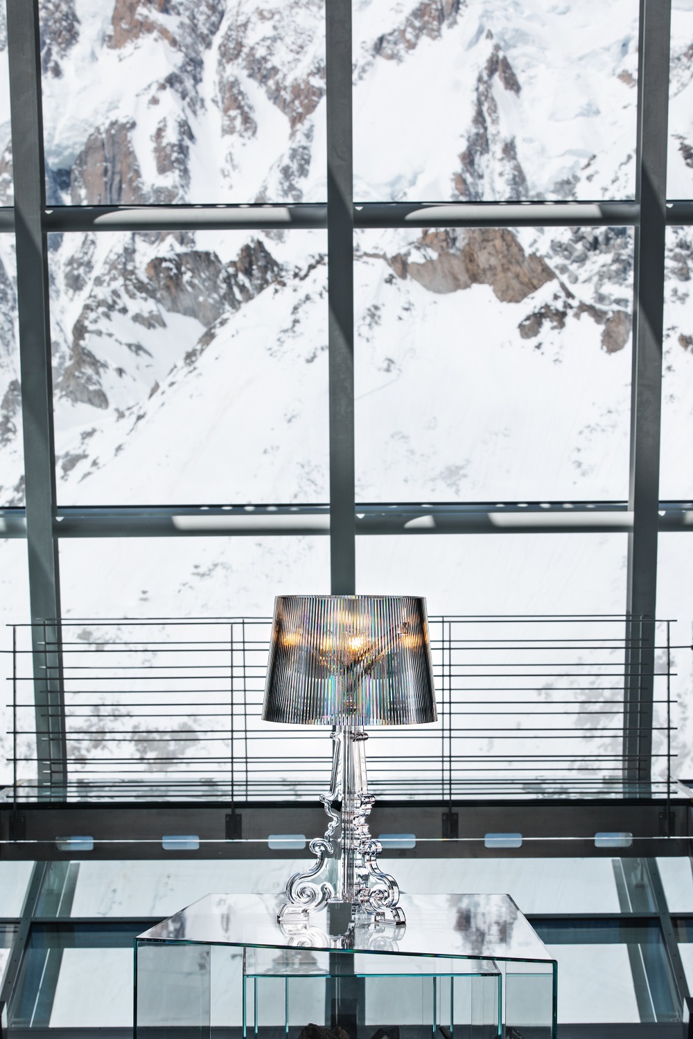 Bourgie Tischleuchte silber Kartell