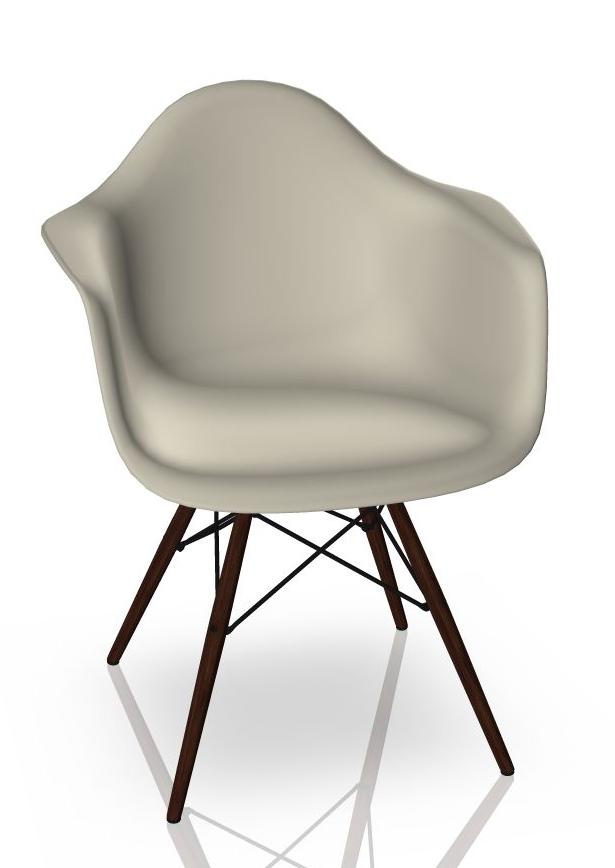 Eames Plastic Arm Chair DAW Stuhl Vitra Ahorn dunkel - Kieselstein