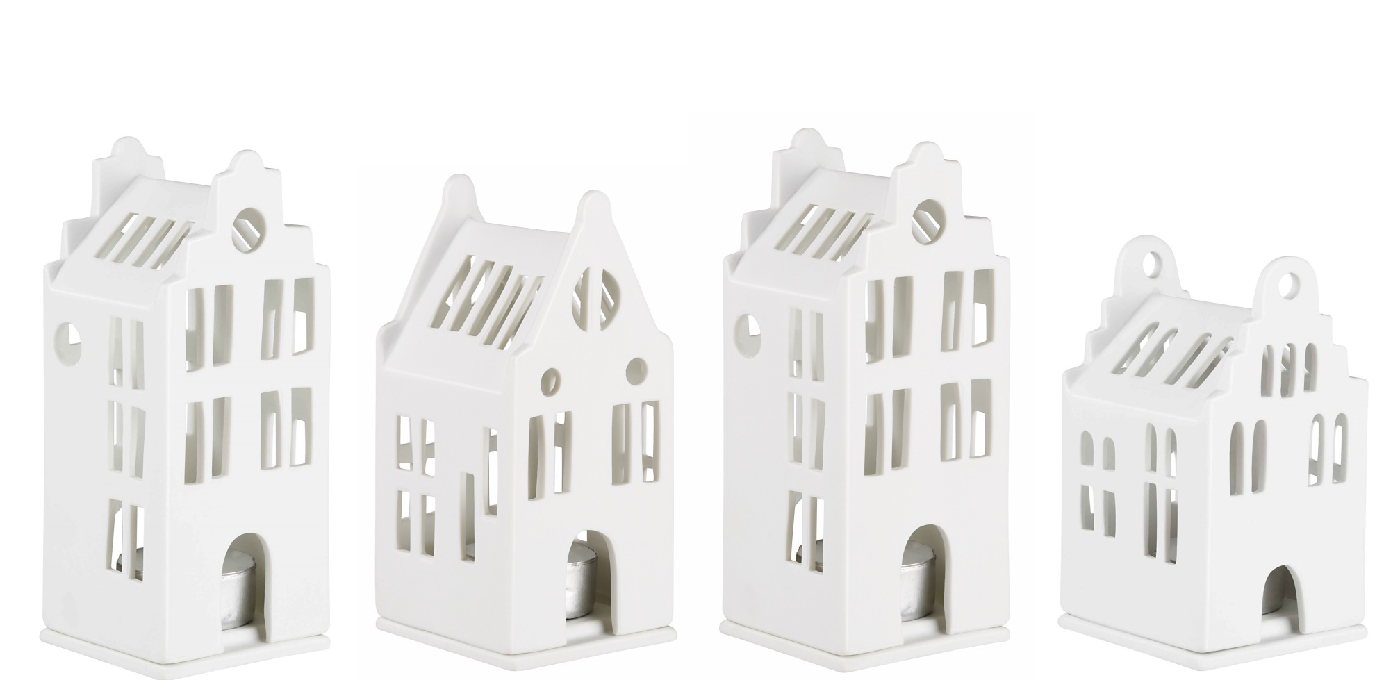 Zuhause Lichthaus Sortiment 4-er Set Grachten Räder 