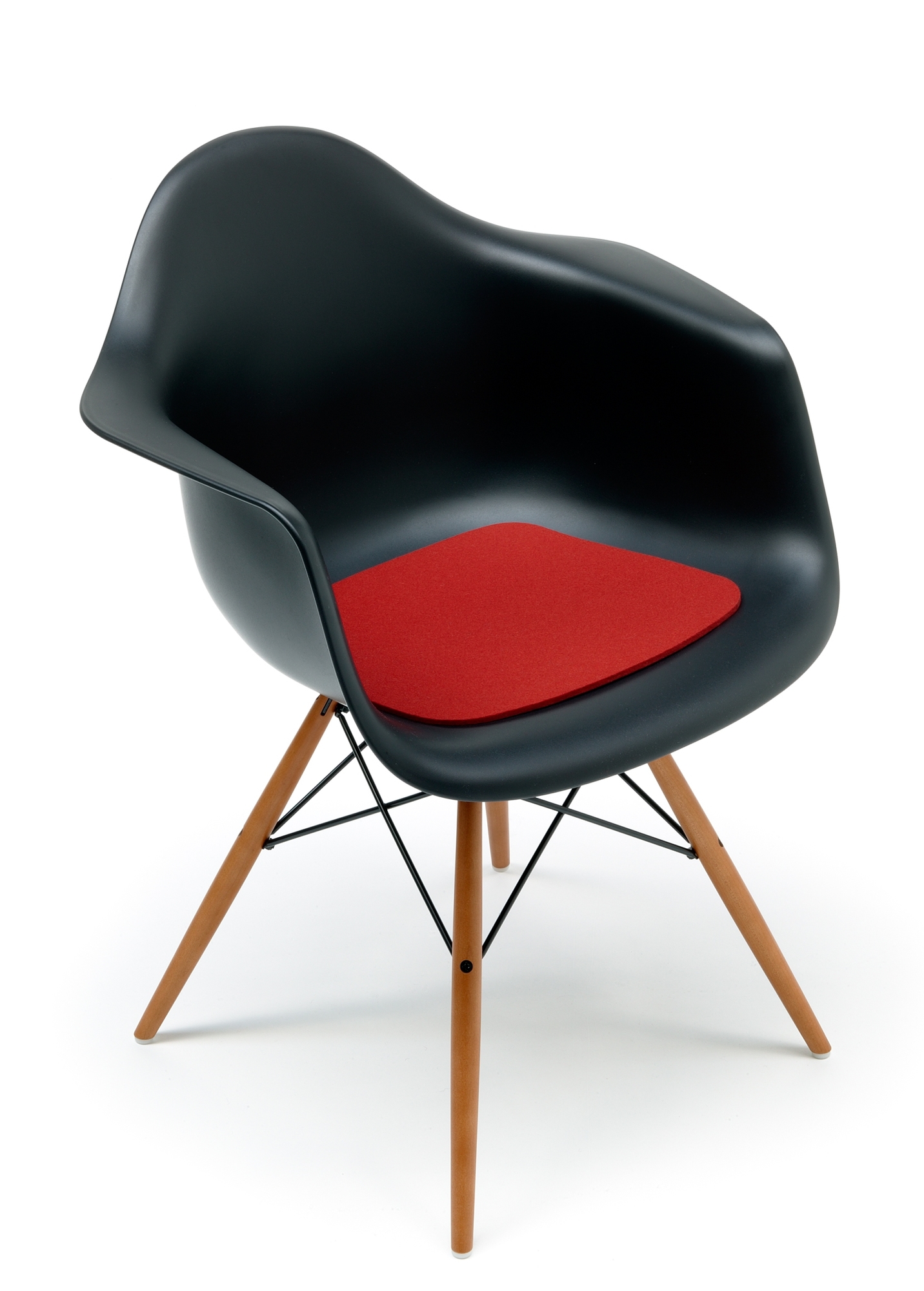 Sitzauflage-Filzauflage Eames Plastic Arm Chairs DAR / RAR / DAW Rot Hey Sign