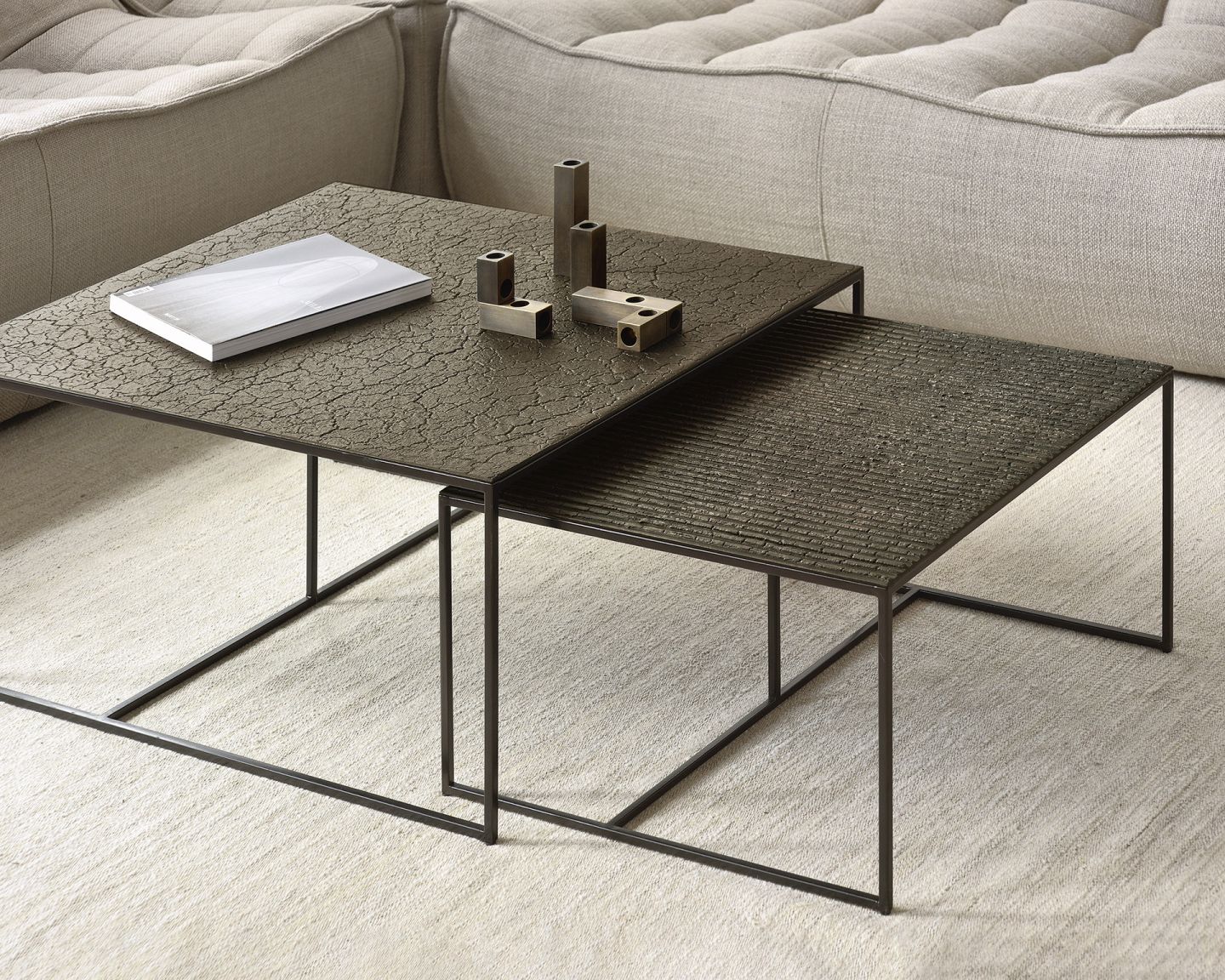 Pentagon Couchtisch 2er Set Whisky Ethnicraft
