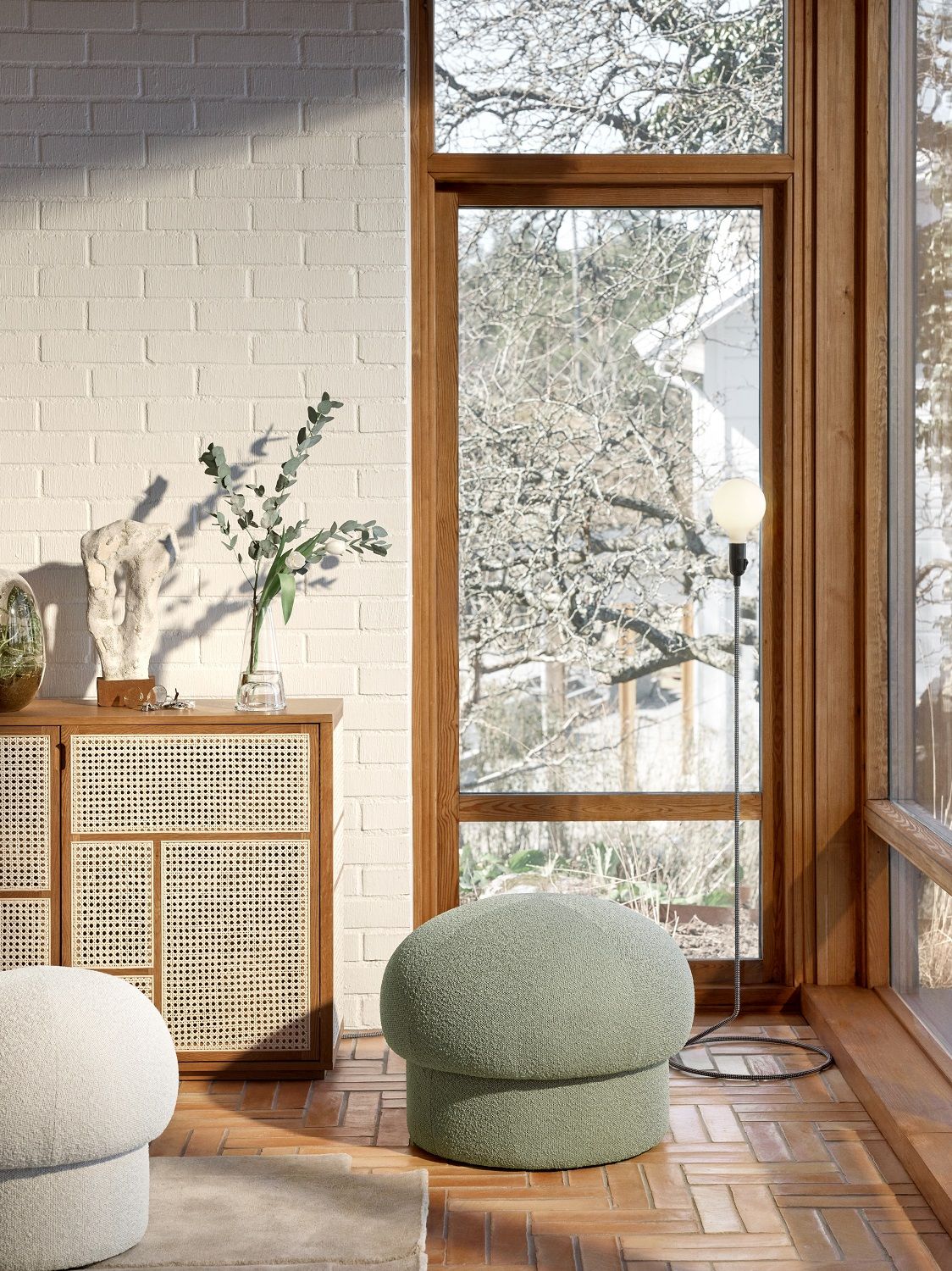 Uno Pouf Hocker 65 cm GRÜN Design House Stockholm EINZELSTÜCK