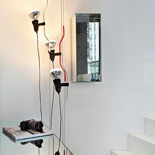Parentesi Lamp Leuchte mit Schalter Flos Weiß