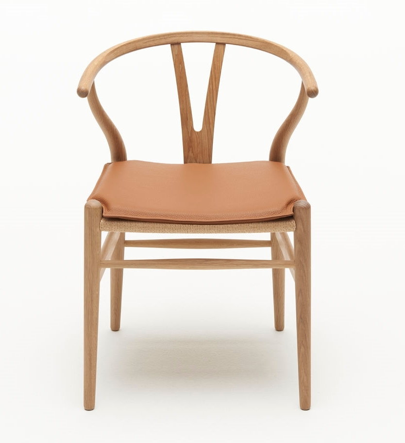 Sitzkissen für CH24 Wishbone Chair braun Carl Hansen