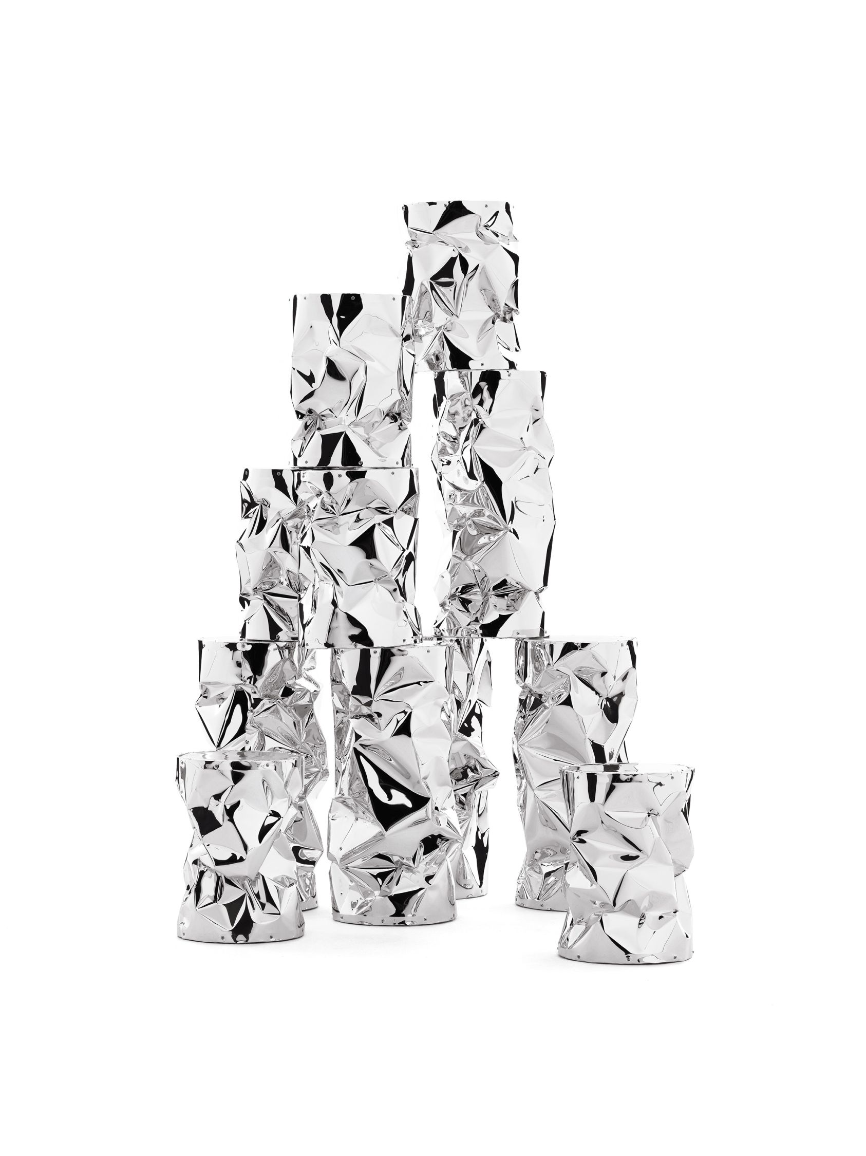 Big Tab.u Tisch / Hocker Chrome ohne Sitzkissen Opinion Ciatti