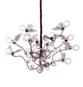 Birdie LED Kronleuchter 220-240 V rot Ingo Maurer