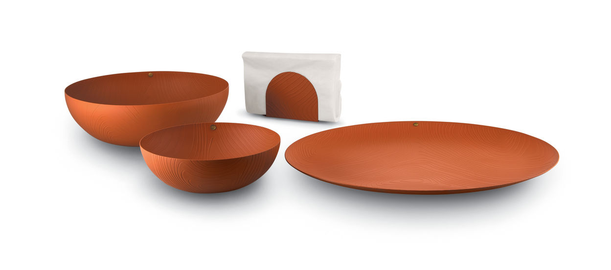 PU07 Veneer Tablett Edelstahl Alessi EINZELSTÜCK