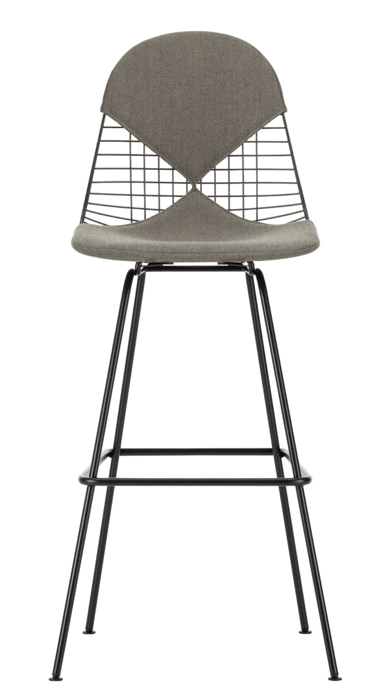 Eames Wire Bar Stool Barhocker High mit Sitz- und Rückenpolster Vitra