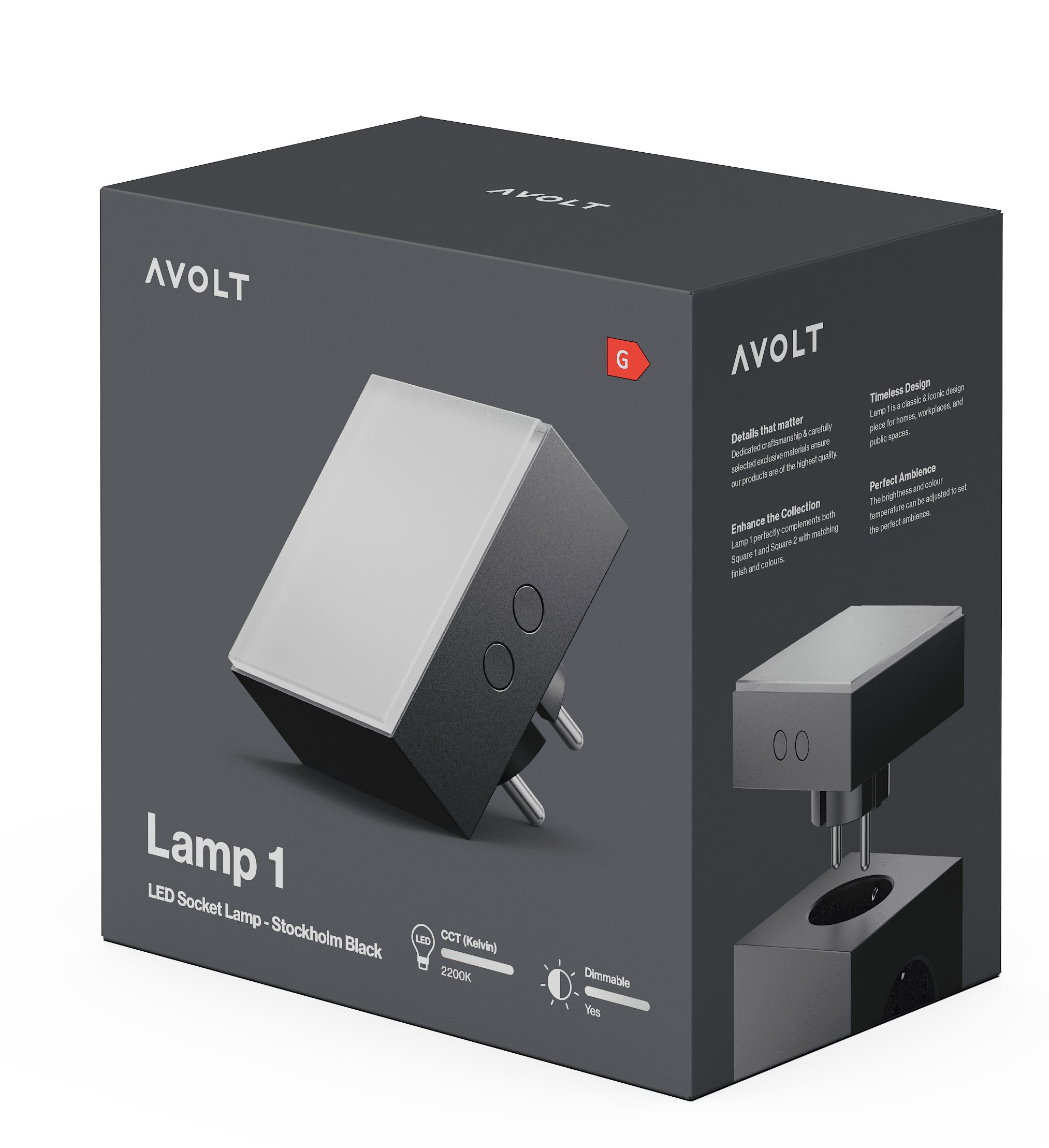 Lamp 1 LED Socket Light Licht dfp Design