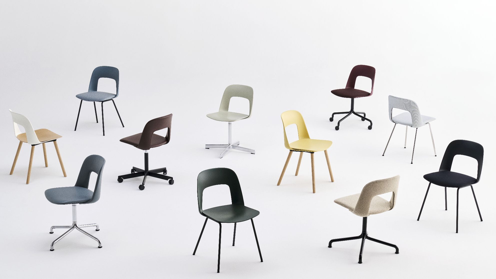 Layout Side Chair 153 4-Stern Drehstuhl Hay