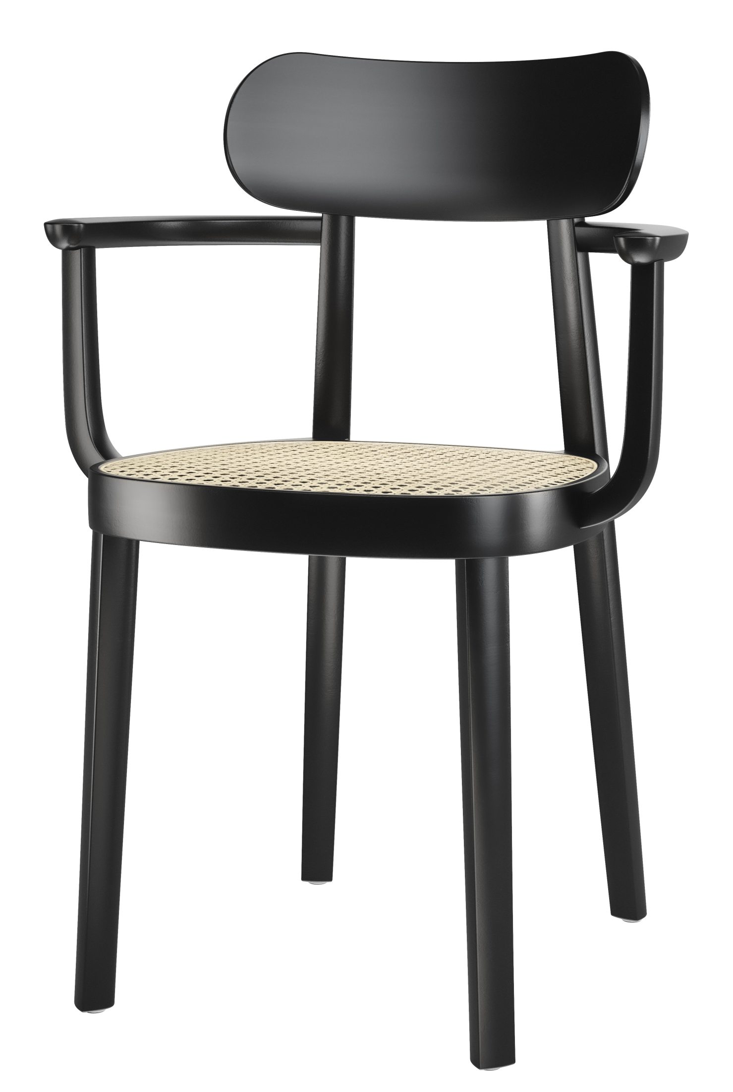 Holzstuhl mit Armlehnen 118F / 118 F Thonet