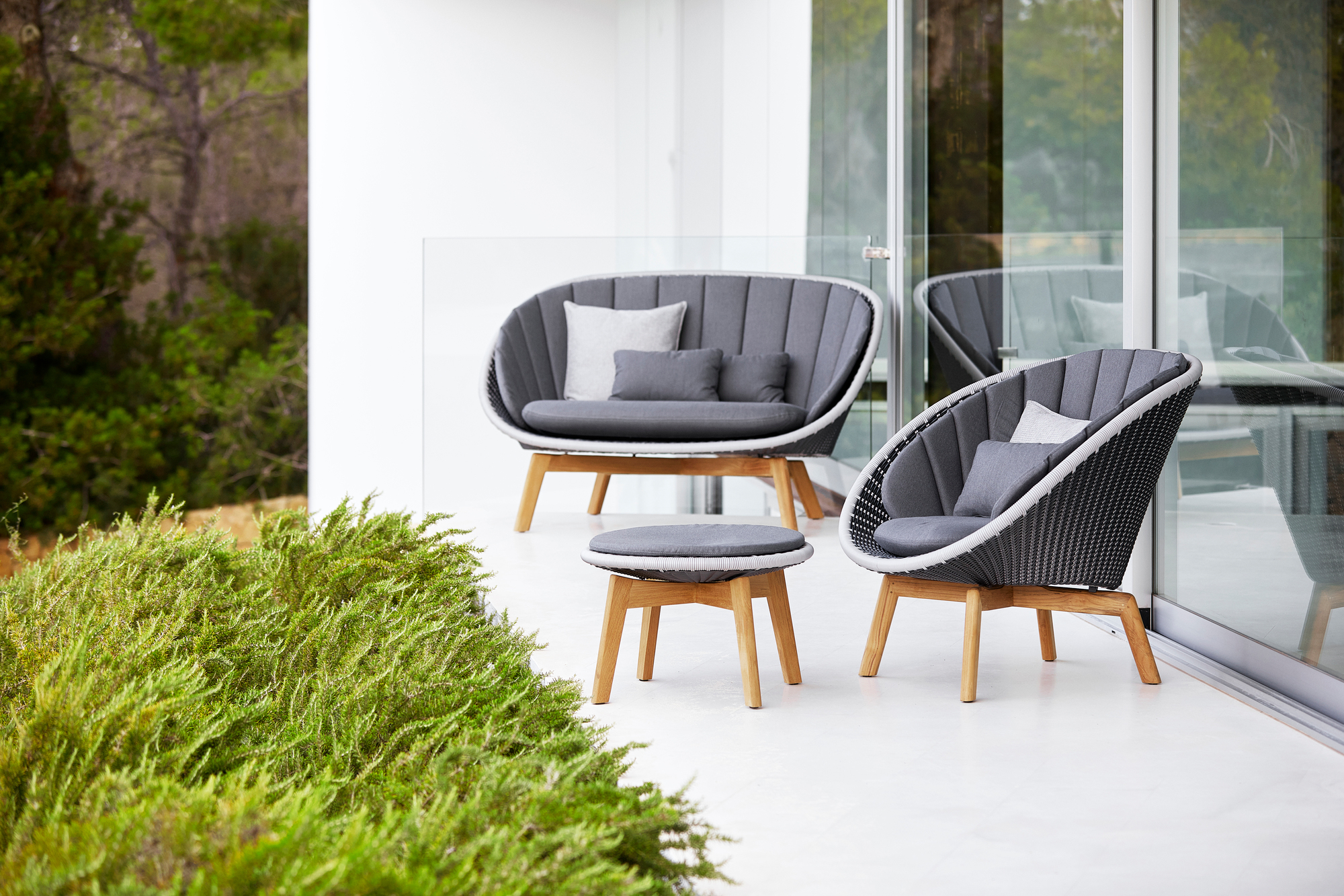 Peacock Outdoor Hocker mit Kissen Cane-Line