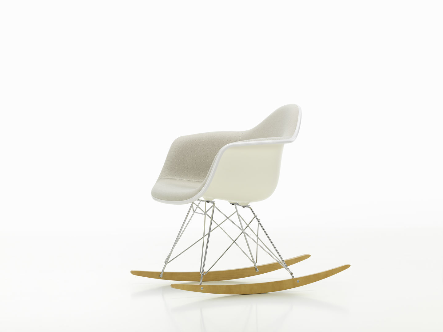 Eames Plastic Armchair RAR Schaukelstuhl Vollgepolstert Vitra