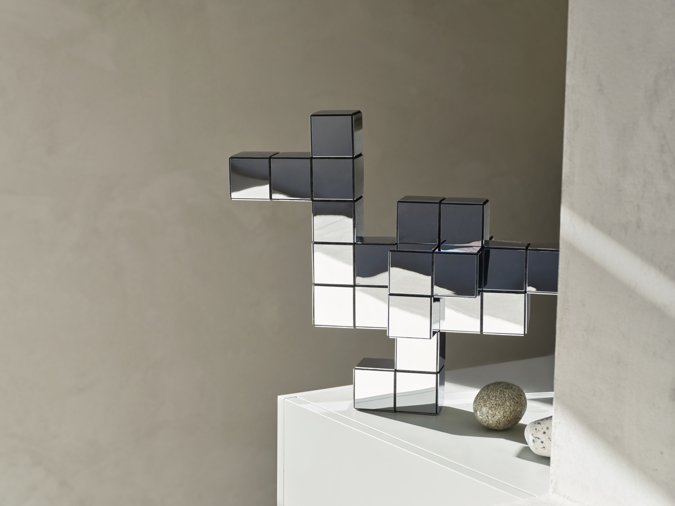 Panton Cubes Duck Chrom Skulptur / Tierfigur Vitra