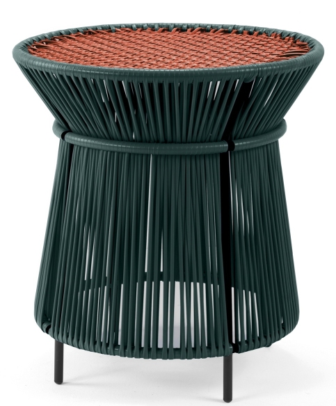 Caribe Chic Tall Side Table Beistelltisch Outdoor ames Moosgrün / Kupfer / Schwarz