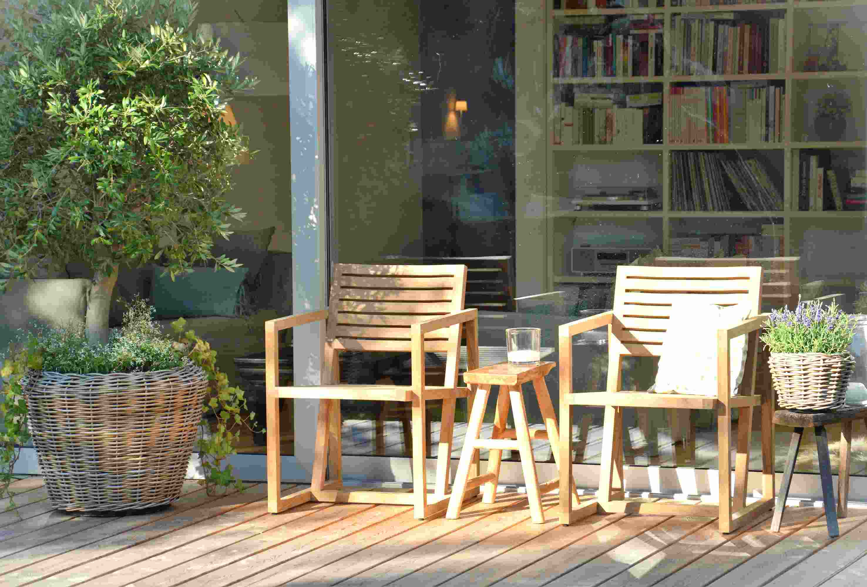 Timber Armlehnsessel Natur Outdoor Jan Kurtz
