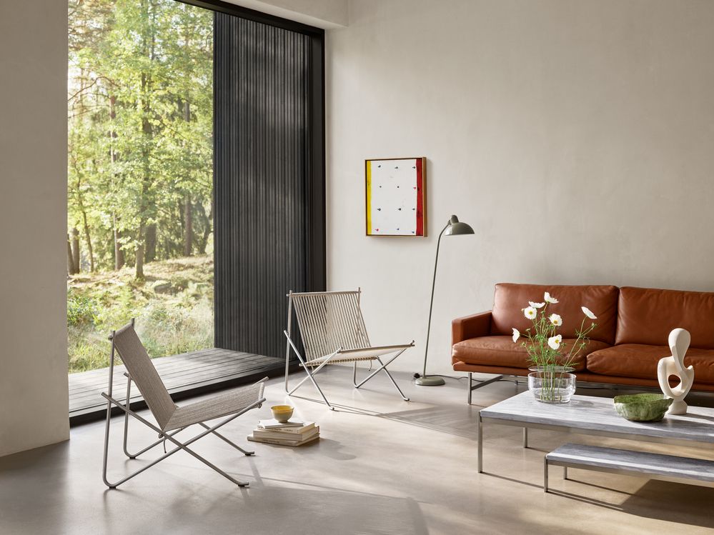 PK4 Lounge Chair Edelstahl - Schwarz Fritz Hansen