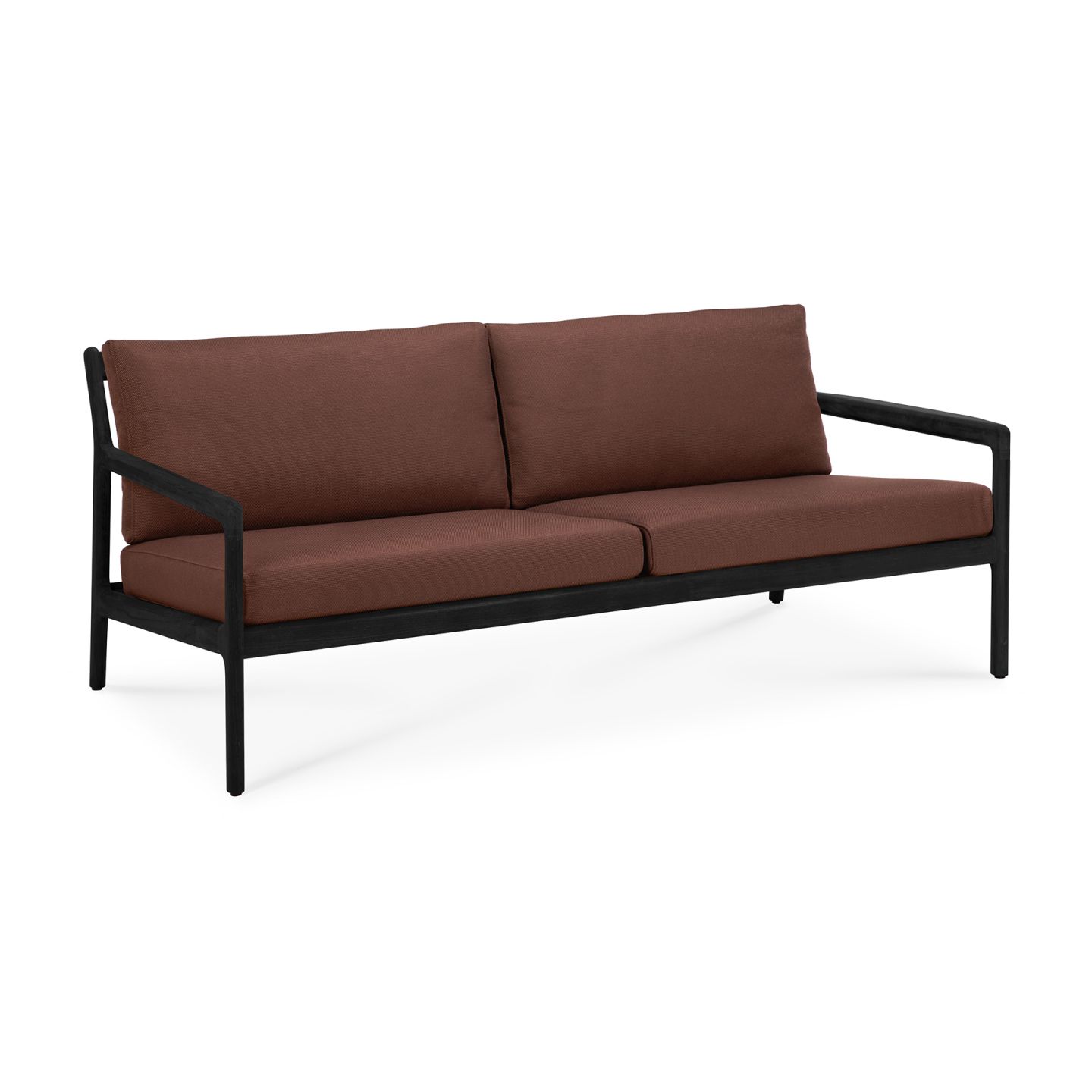 Jack Outdoor 2-Sitzer Sofa Teak Schwarz lackiert Burgundy Ethnicraft