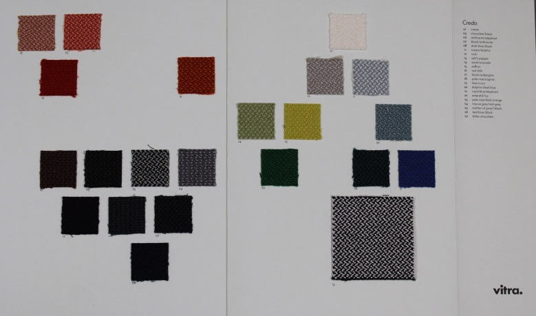 Stoffmusterkarte Credo Vitra