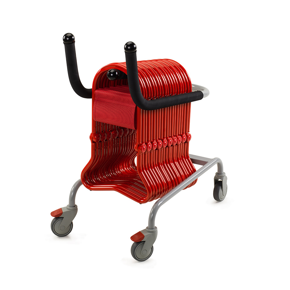 Snupi Klappstuhl + Transportwagen Lectus