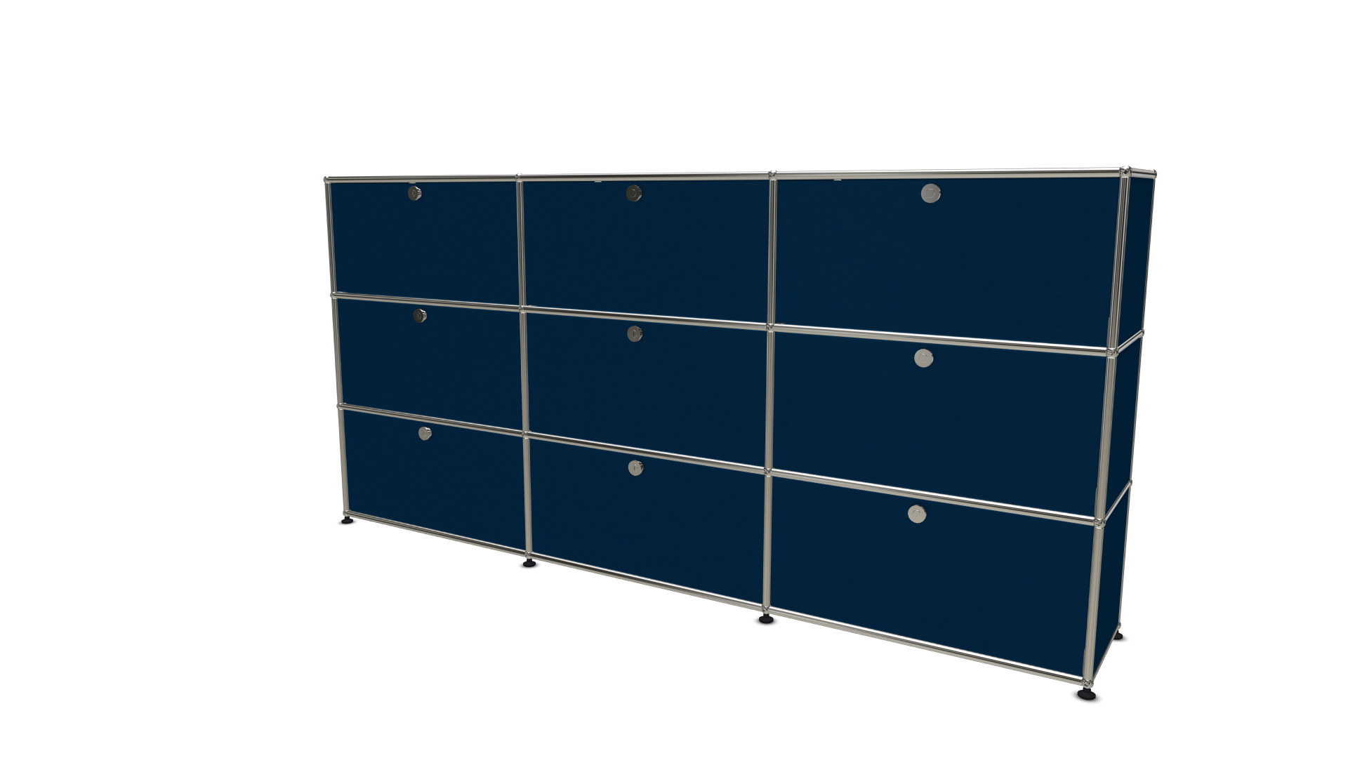 USM Haller Highboard 9 Klappen -  stahlblau