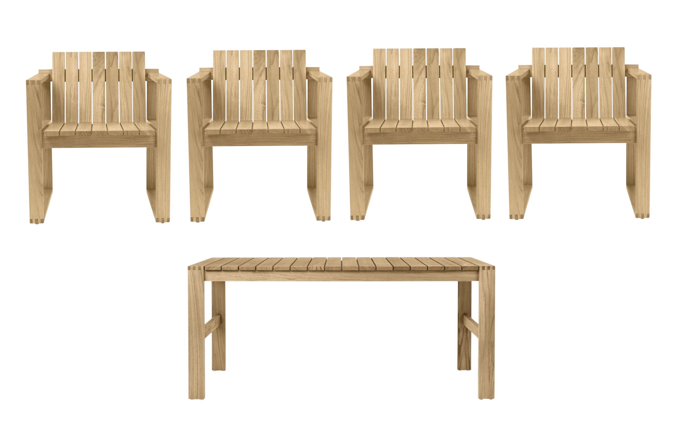 Kjaer Outdoor Dining Set 1 Carl Hansen & Søn