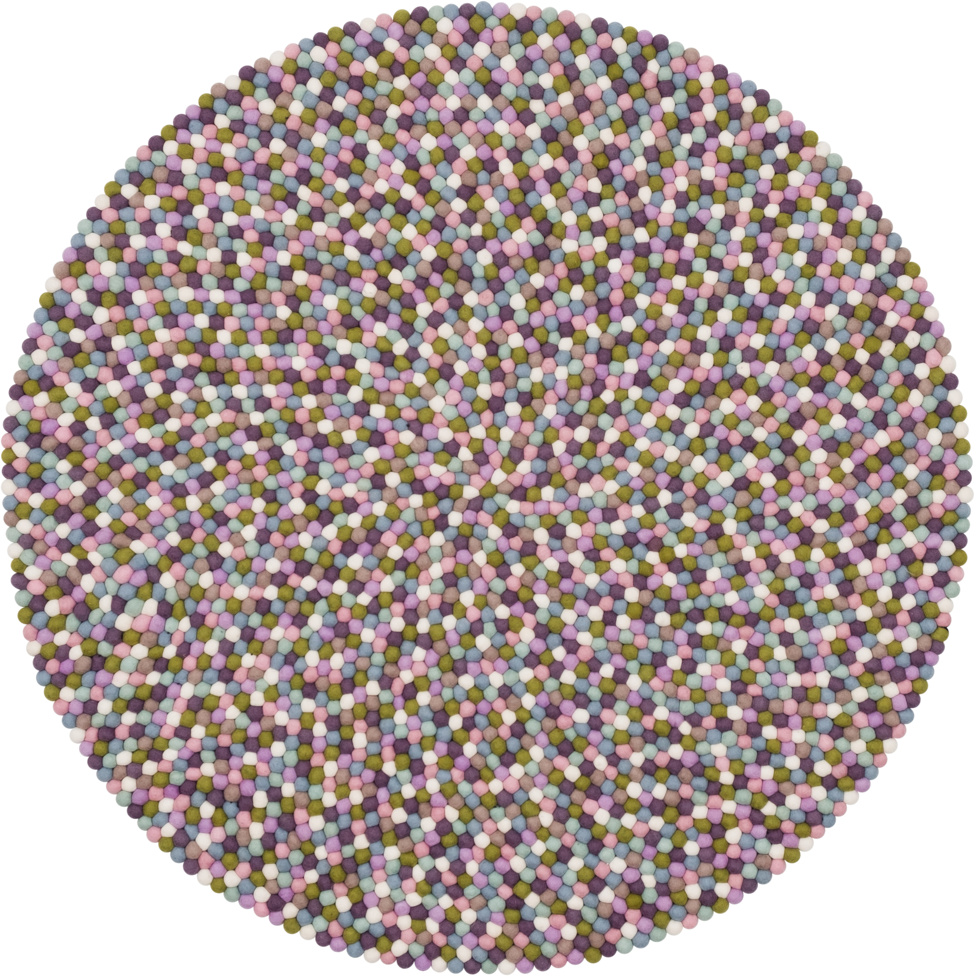 Filzkugel Teppich rund 180 cm myfelt Greta