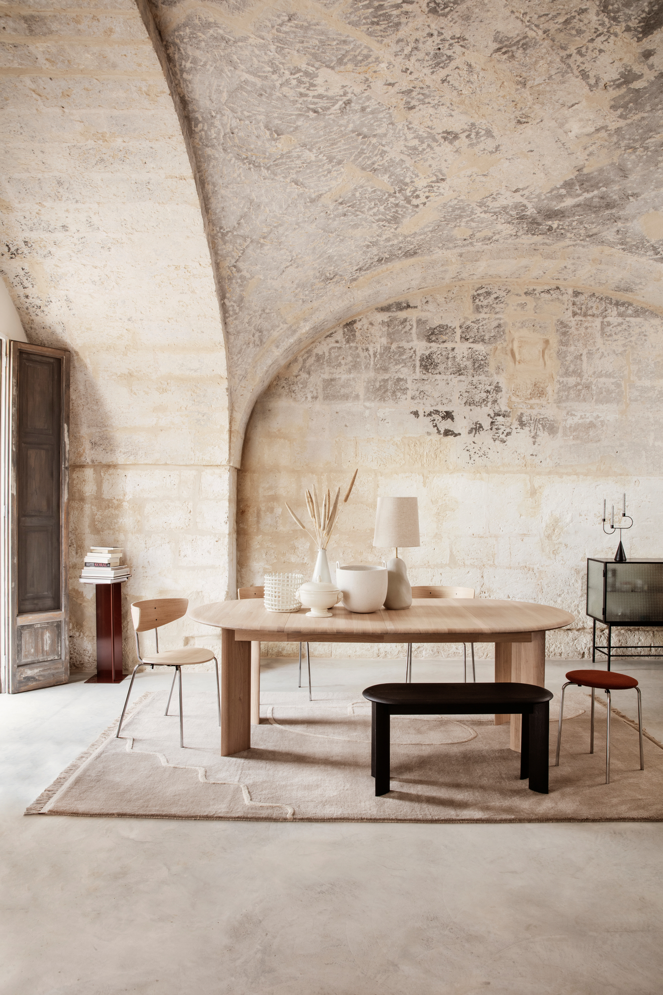 Bevel Table - Extendable X 2 Ausziehtisch Eiche geölt weiß Ferm Living