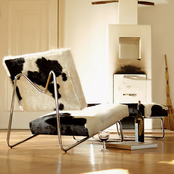 Lounge Chair Hirche Set Kuhfell Richard Lampert